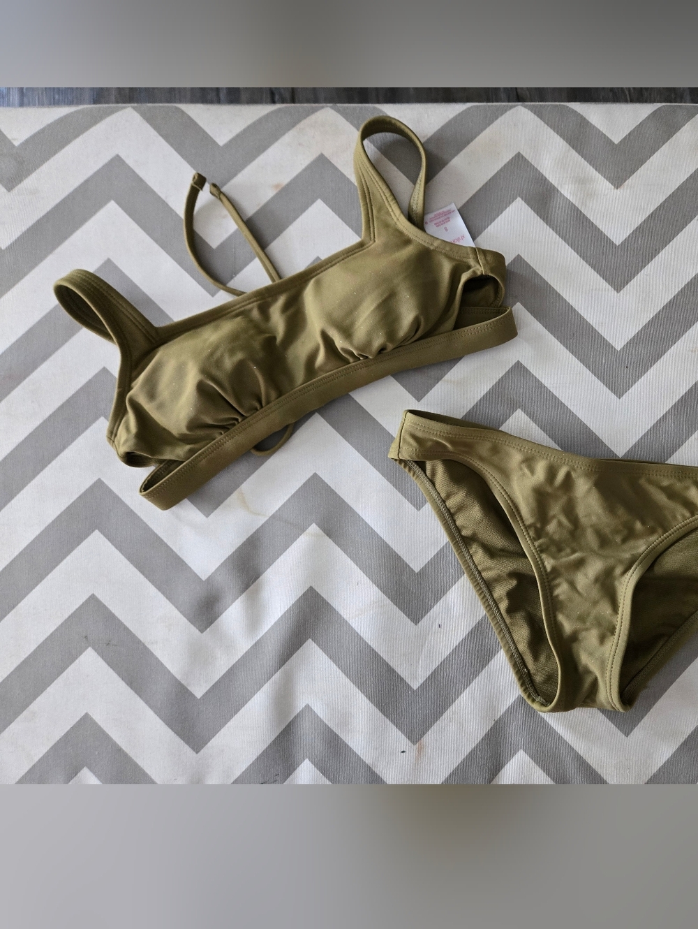 Xhilaration Olive Two-Piece Bikini Set